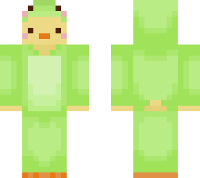 duck in frog onesie