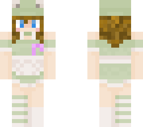 frog maid w lilac ribbon