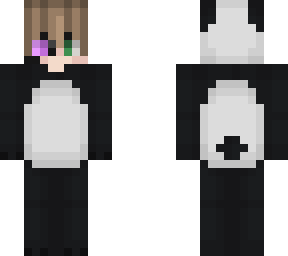 half enderman-half human in panda suit