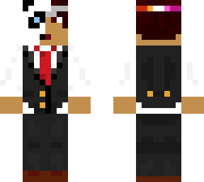 half masked person in suit