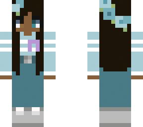 my oc with a flower crown (techno support)