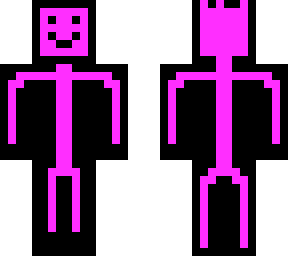 neon pink stick man