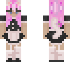pink maid haired girl, base by mob set