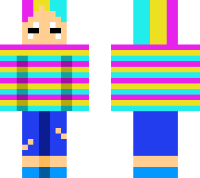 pink yellow blue