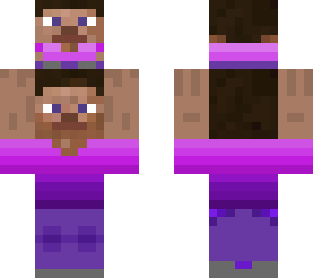 purple gradient steve carrying purple gradient steve (fixed)