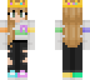 rainbow, crown, lavender ribbon