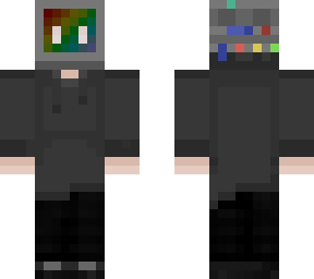 rainbow tv head (cancer awareness ribbon)