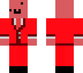 red guy with a tuxedo