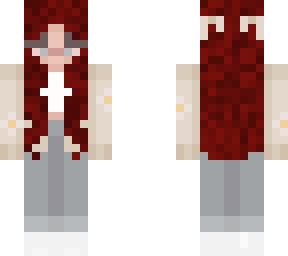 red head in flower cardigan
