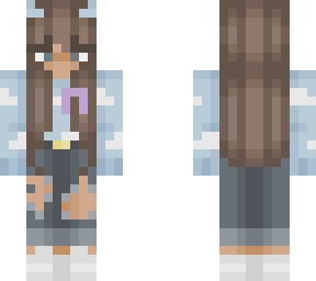 stitchthecowboy cloudy sky skin with cancer ribbon