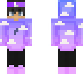 sunrise hoodie boy w/ purple bandana
