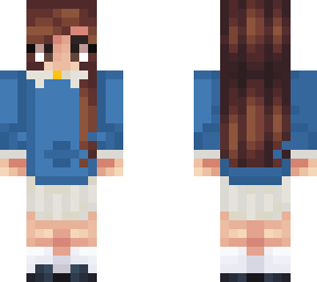 sweater and skirt girl
