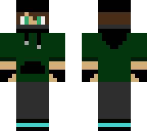 timeglitch (brown hair) (dark green and black hoodie) (fixed)
