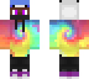 tye dye hoodie boi with support techno ribbon