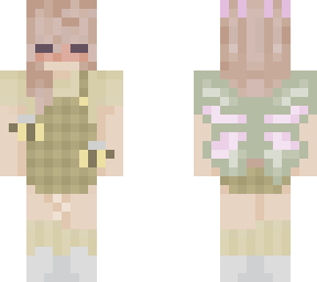{fairy/bee girl} with cancer ribbon in hair