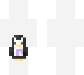 baby penguin with purple ribbon by istry