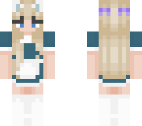 blonde maid girl techno support