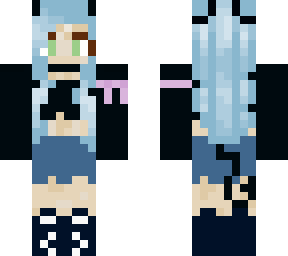 blue demon girl