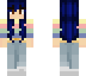 blue haired girl