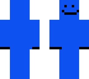 blue man smile skin