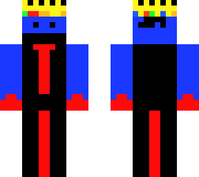 blue suit man with crown