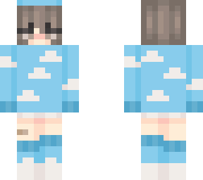 clouds, short hair. uwu
