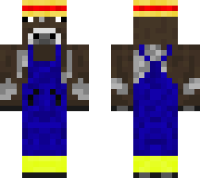 cow farmer w/ overalls, rainboots, and a straw hat