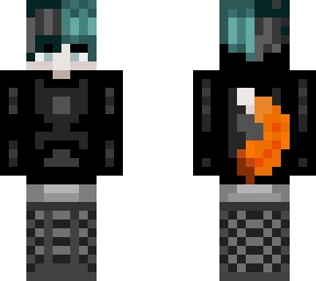 fox boy blue and black hair