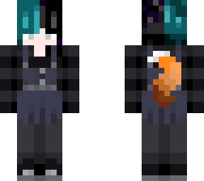 fox skin with blue and black hair