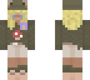 frog girl (blond), cancer awareness ribbon (lavender)