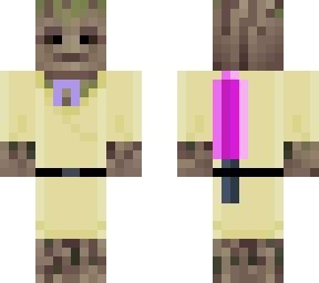 groot windu with purple ribbon