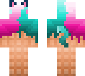 ice cream cat: multicolored cotton candy ombre