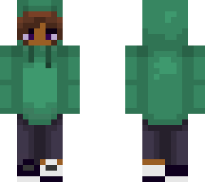 me in green karl hoodie with ranboo shoes