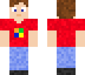 minecraft guy with toggable logo.