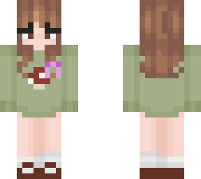 mushroom girl with cancer ribbon