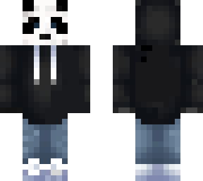 panda boy with black jumper