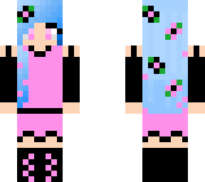 pink-black flower gamer girl