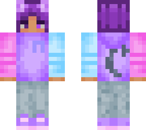 pink purp blue hoodie (techno support)