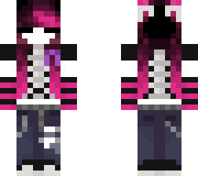 pink scene enby with cancer ribbion