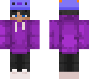 purple boy with axolotl hat