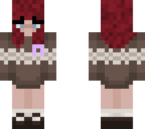 red head with cancer ribbon