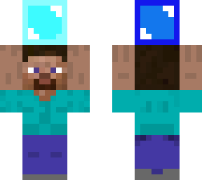 steve holding diamond block !!