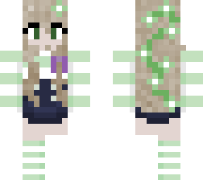 stripy green dungaree gorl