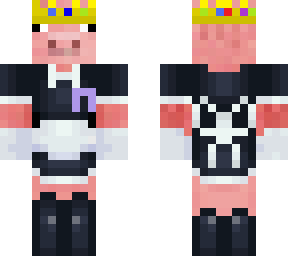 technoblade maid with pink tie