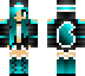 v2: teal wolf hoodie girl: edit of fire girl