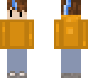 yellow hoodie blue highlight