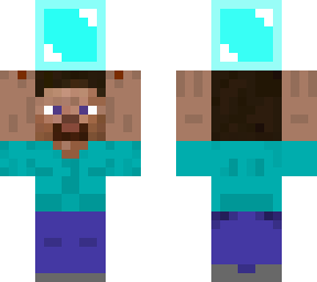 edited steve holding block