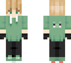 frog mask boy without a mask haha