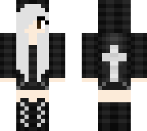 gray haired goth girl edit