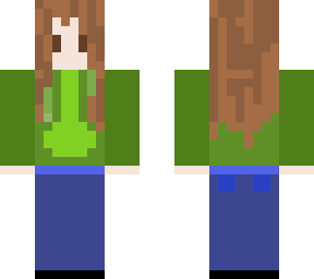 green cute girl